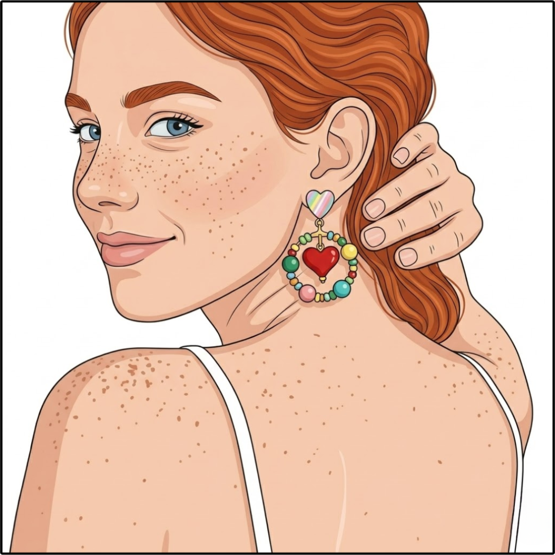 Sweetheart Hoop Earrings