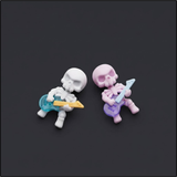 Rocker Bones Earring - White