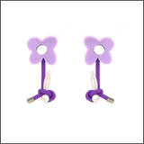 Violet Bloom Knot Earrings