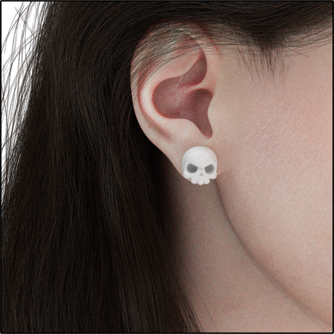 Blush Skull Earrings