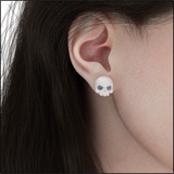 Blush Skull Earrings