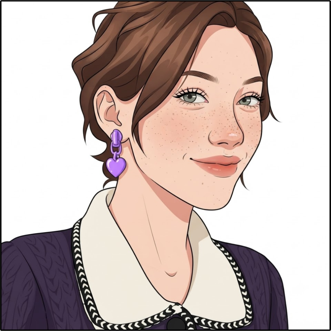 Lavender Zip Heart Earrings