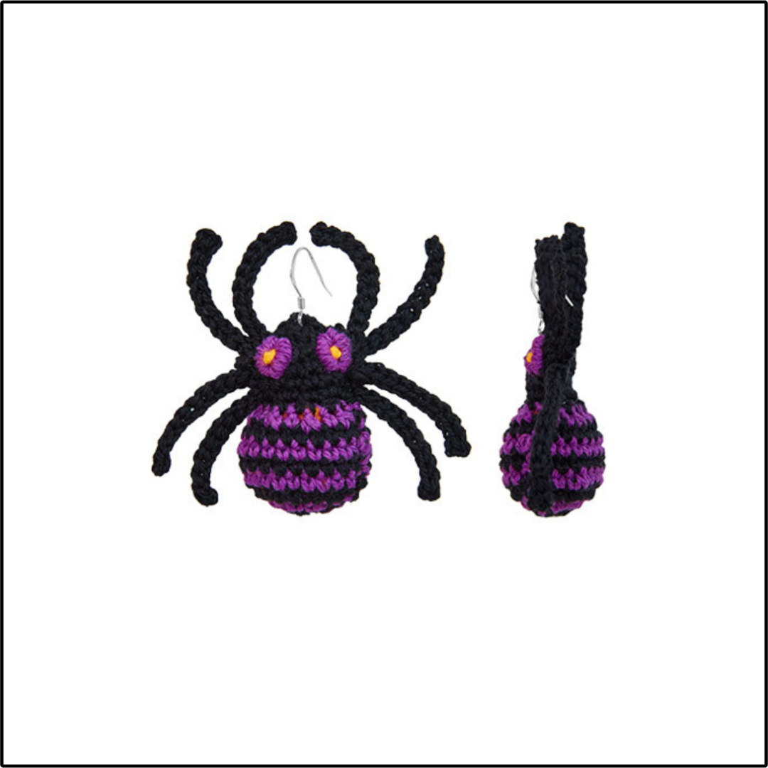 Purple Widow Earrings
