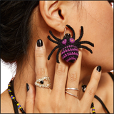 Purple Widow Earrings
