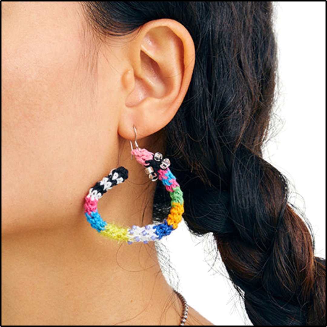 Rainbow Worm Earrings