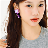 Violet Bloom Knot Earrings