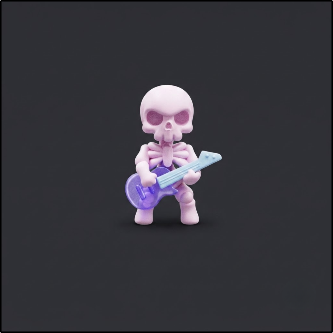 Rocker Bones Earring - White