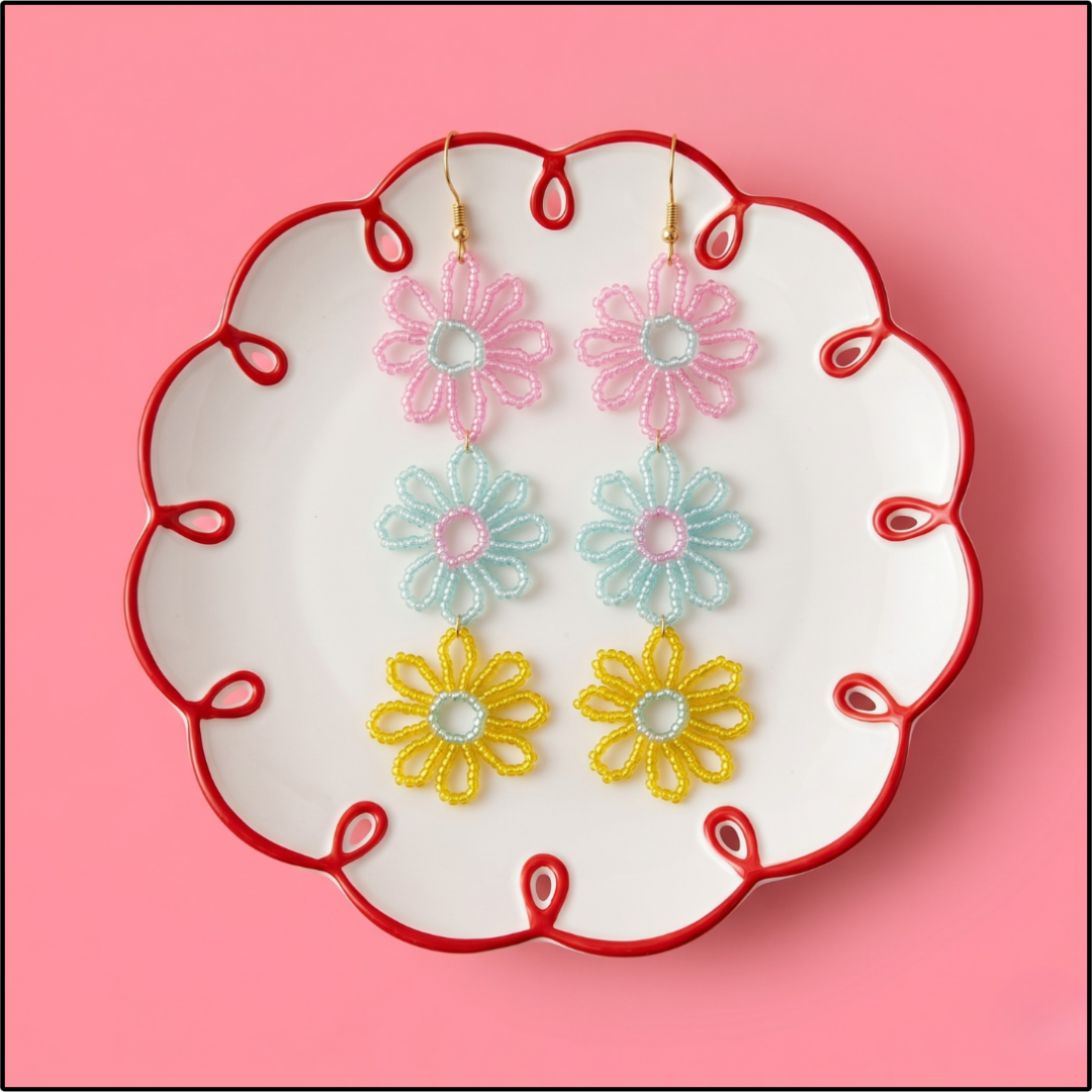 Triple Bloom Earrings