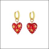 Shooting Star Heart Earrings