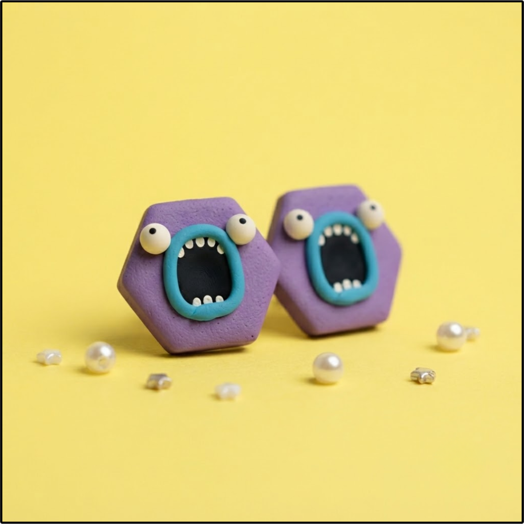 Oh No Monster Earrings