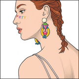 Yellow Ring Troll Earrings