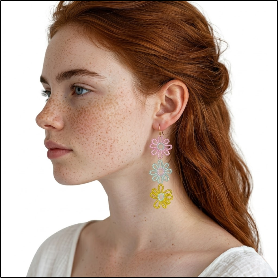 Triple Bloom Earrings