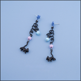 Midnight Stroll Cat Earrings