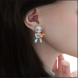 Rocker Bones Earring - Pink