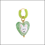 Honey Bunny Heart Earrings