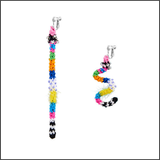 Rainbow Worm Earrings