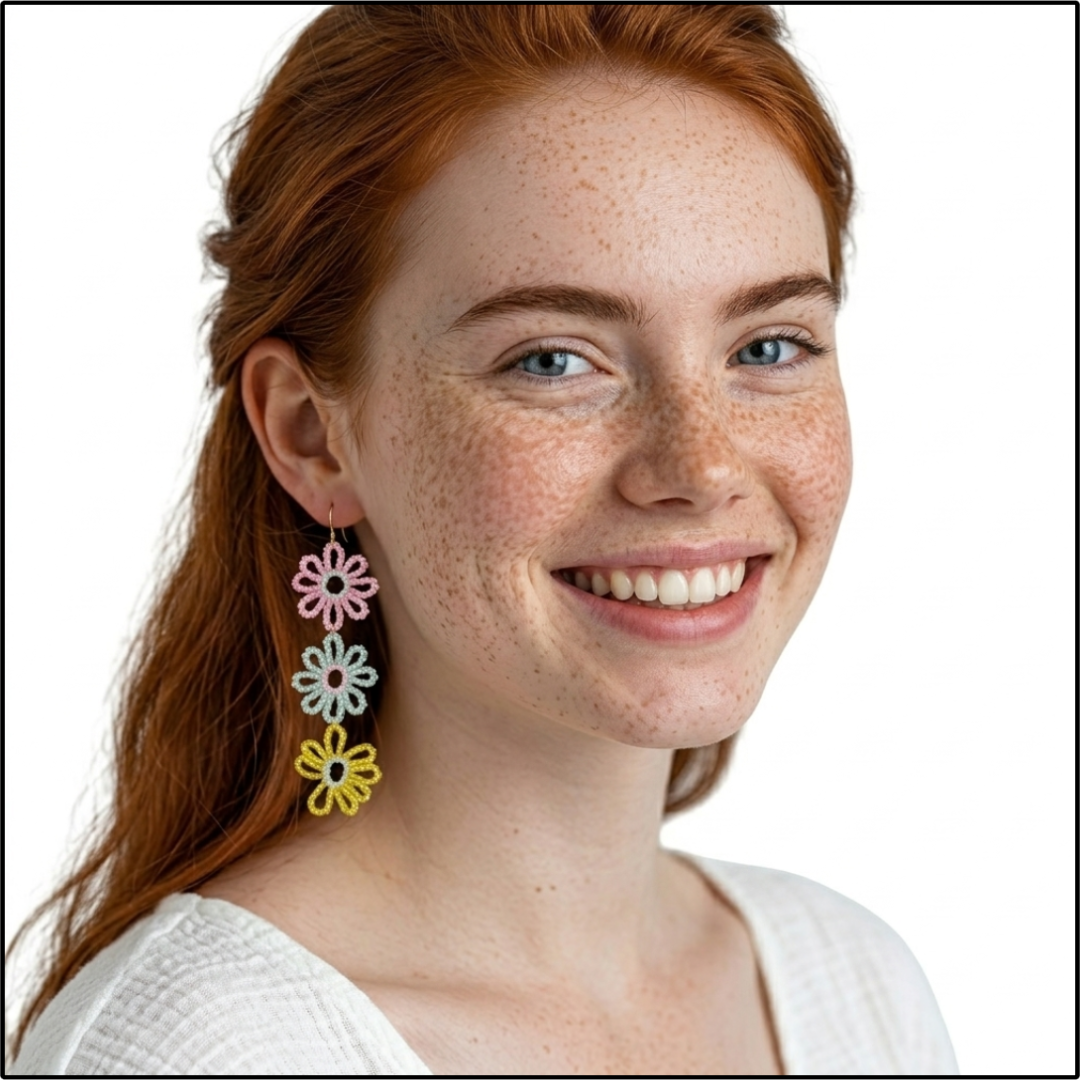Triple Bloom Earrings