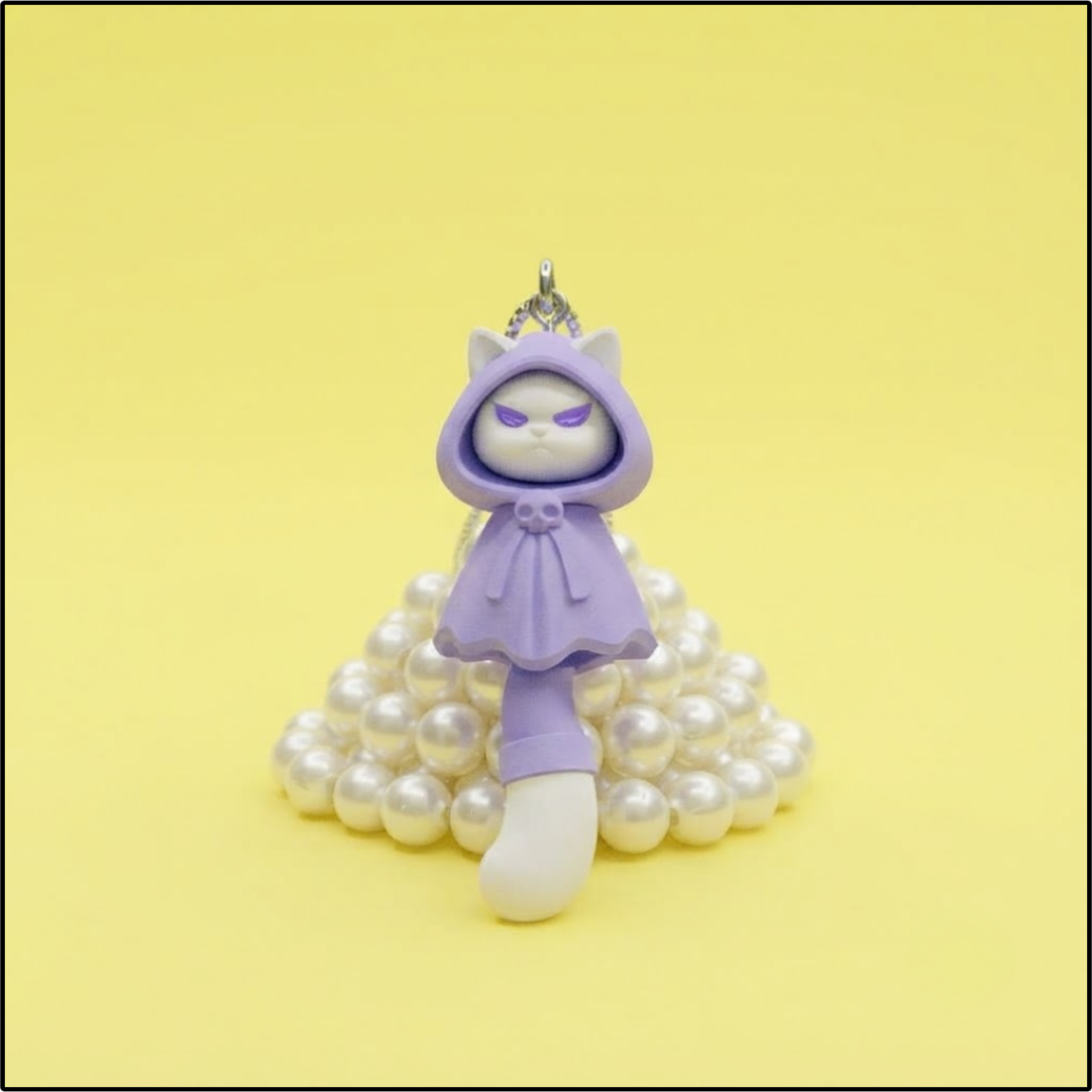 Grumpy Hood Cat Necklace