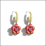 Electric Bloom Heart Earrings