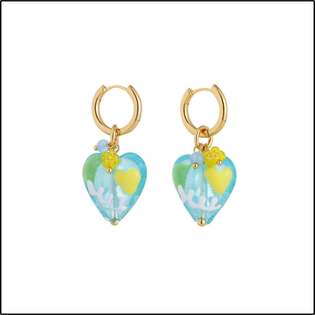 Tide Pool Heart Earrings