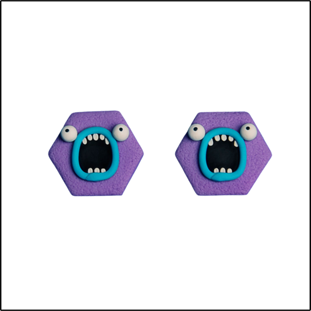 Oh No Monster Earrings