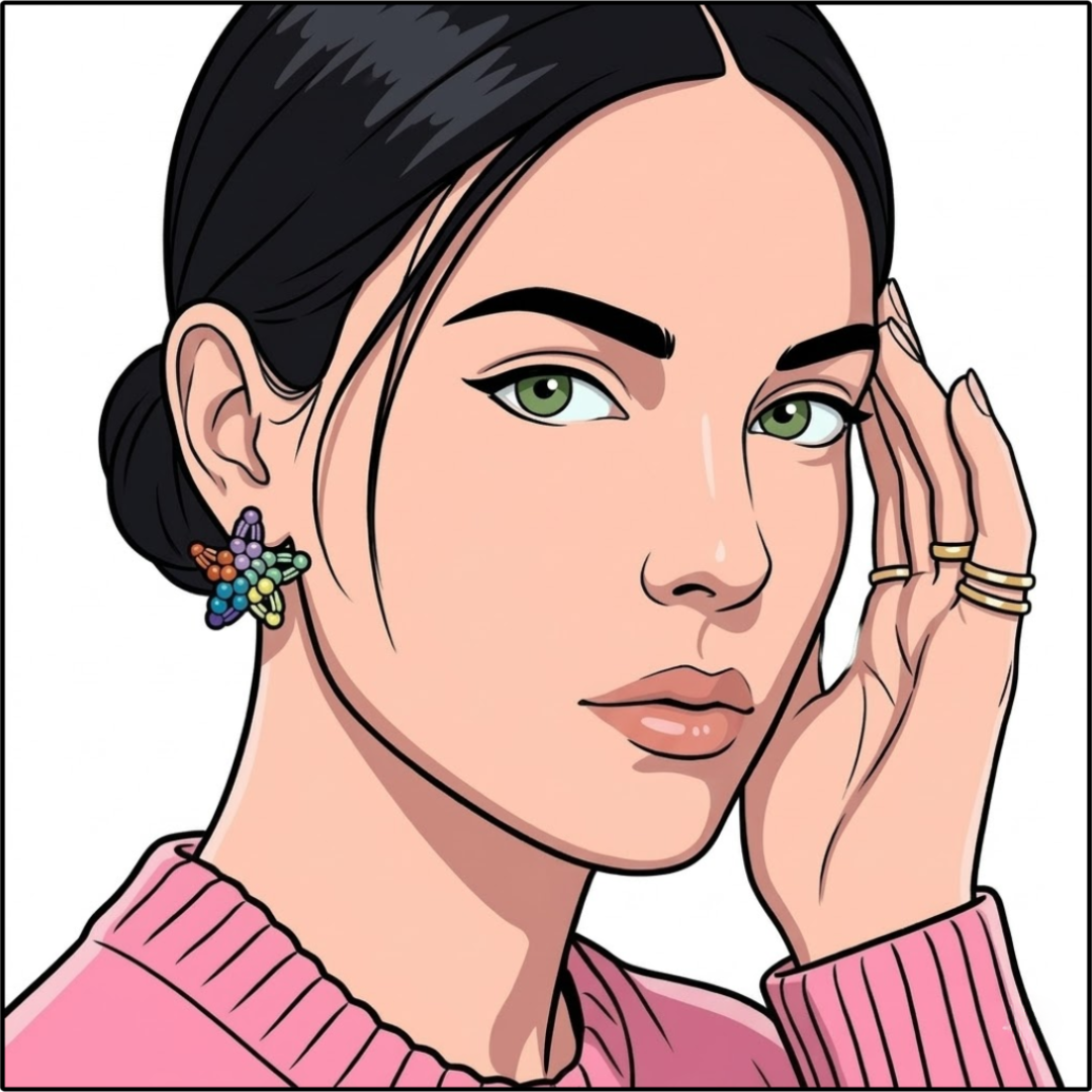 Rainbow Star Sprout Earrings
