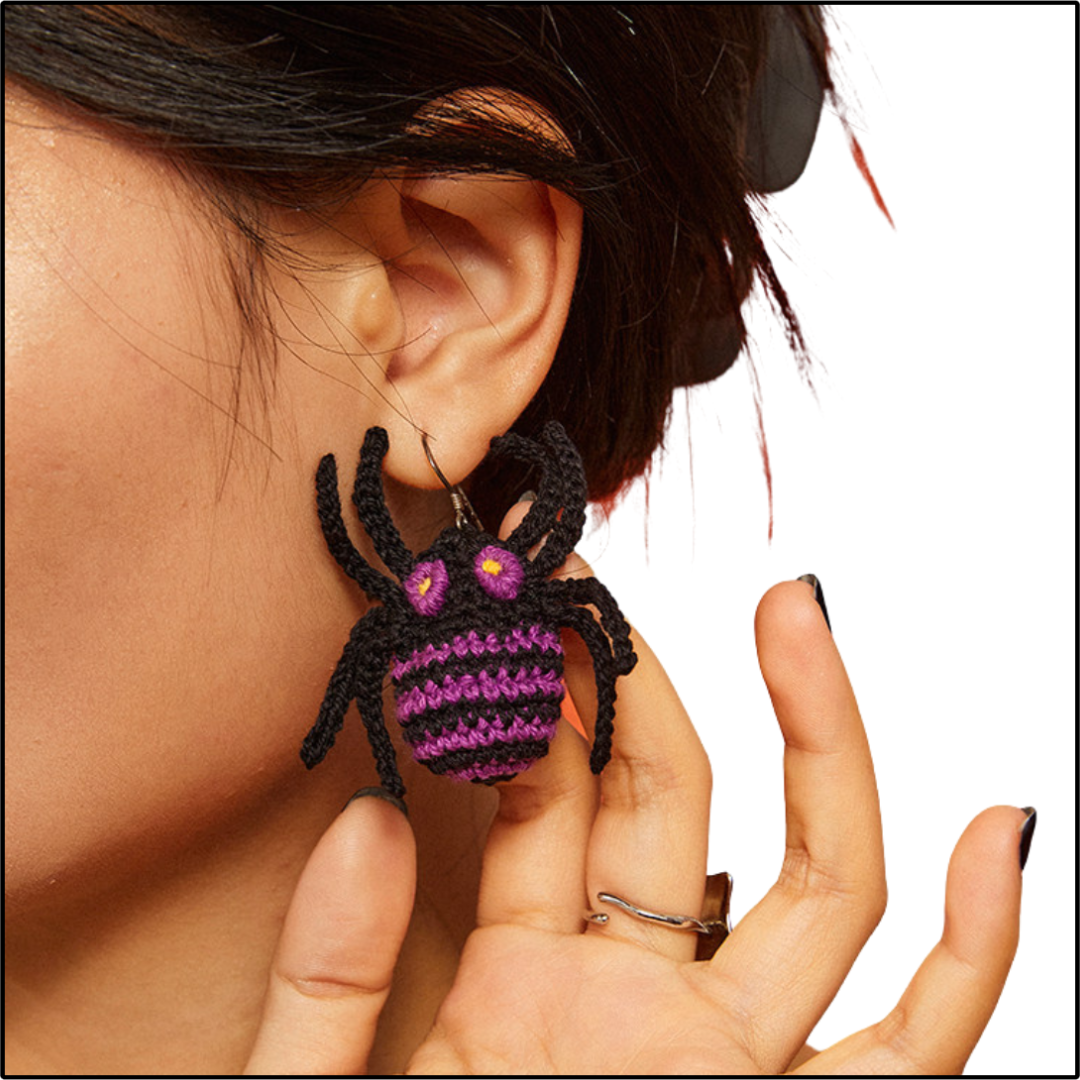 Purple Widow Earrings