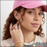 Electric Bloom Heart Earrings
