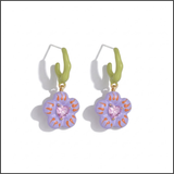 Electric Bloom Heart Earrings