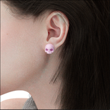 Blush Skull Earrings