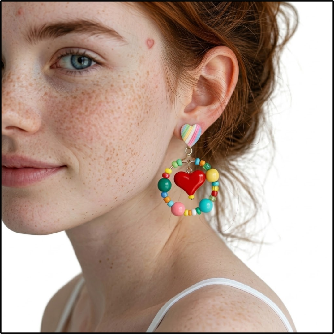 Sweetheart Hoop Earrings
