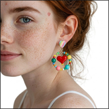 Sweetheart Hoop Earrings