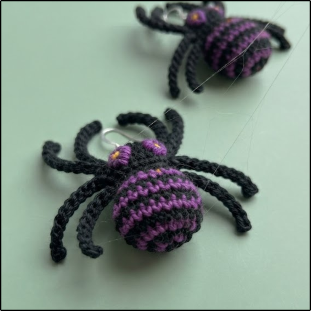Purple Widow Earrings