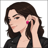 Blush Skull Earrings