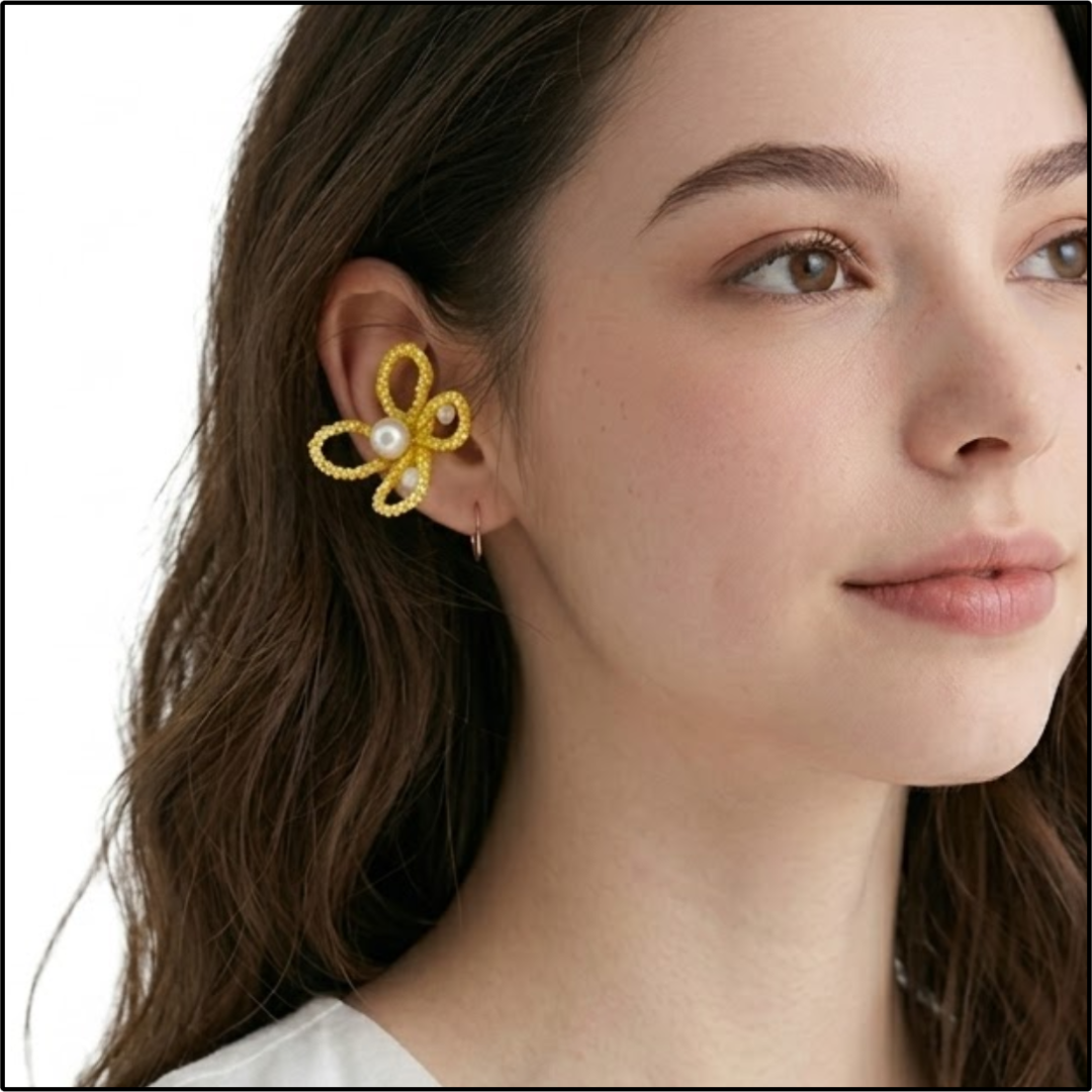 Pearl Daisy Earrings