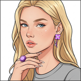 Violet Bloom Knot Earrings