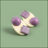 Pop Circle Drop Earrings - Lilac