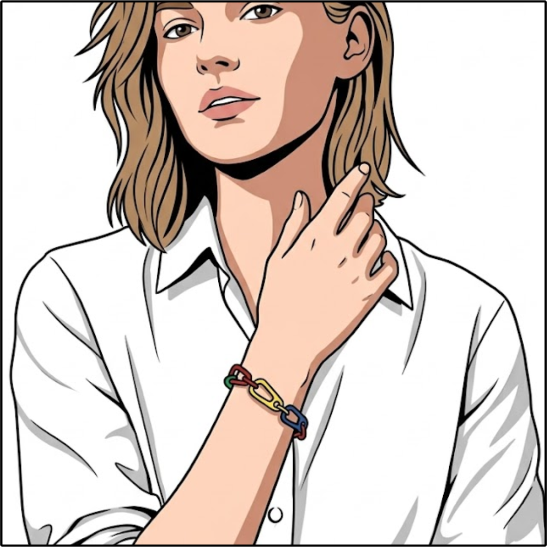 Paperclip Color Pop Bracelet