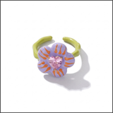 Electric Bloom Heart Ring