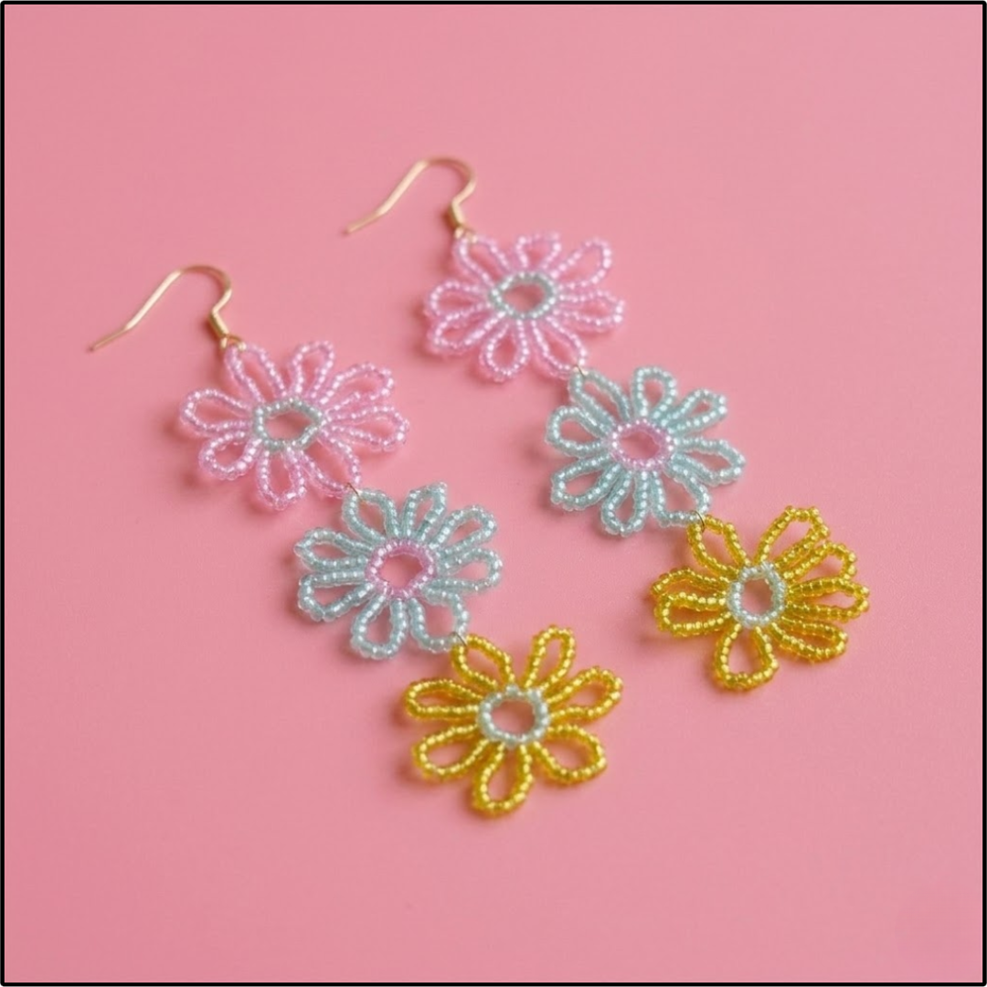 Triple Bloom Earrings