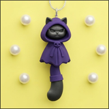 Grumpy Hood Cat Necklace