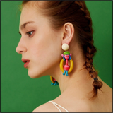 Yellow Ring Troll Earrings