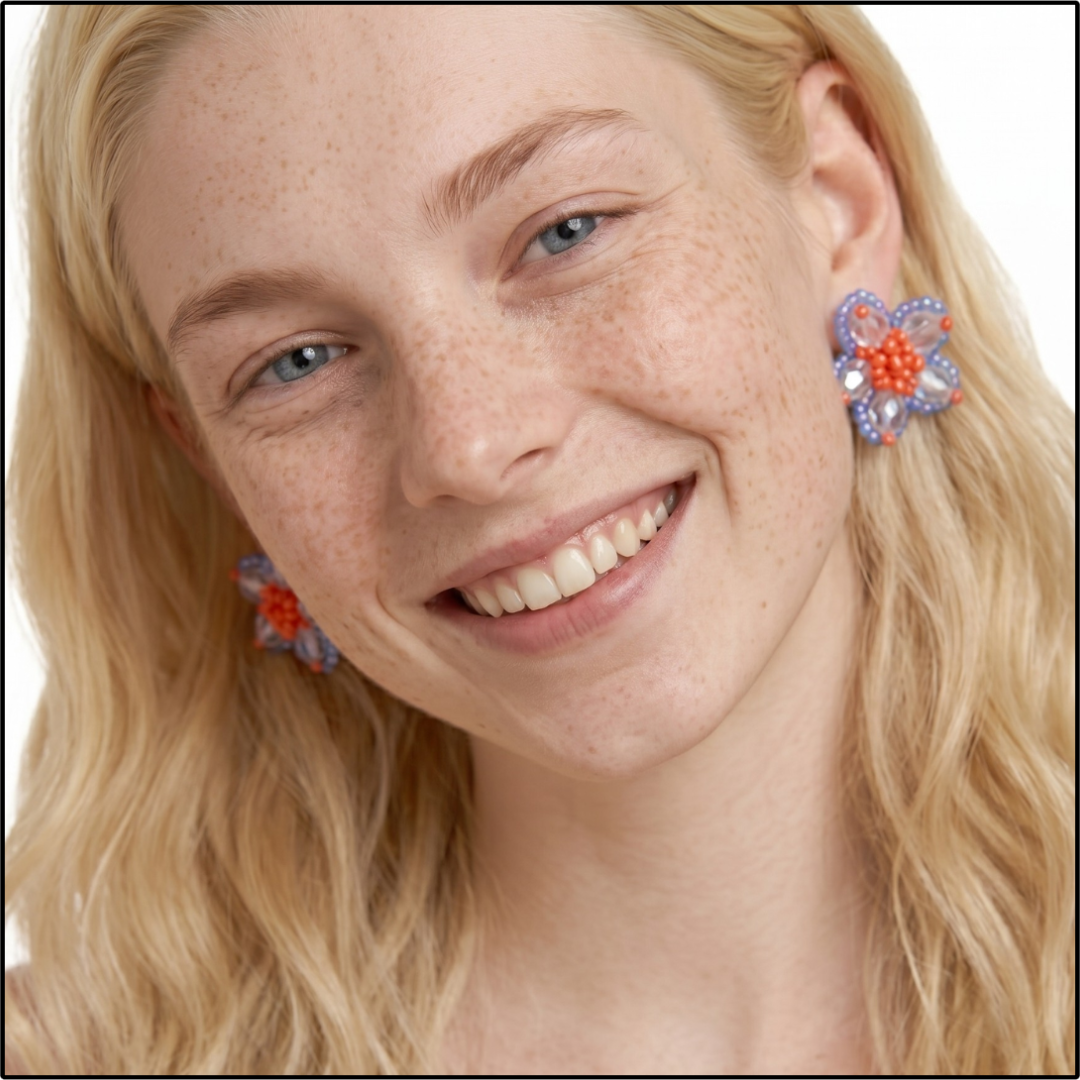 Coral Bloom Earrings