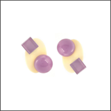 Pop Circle Drop Earrings - Lilac