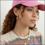 Electric Bloom Heart Earrings