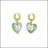Honey Bunny Heart Earrings