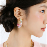 Pastel Star Hoop Earrings