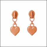 Tangerine Zip Heart Earrings