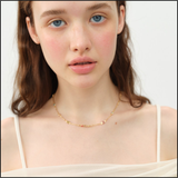 Rainbow Dot Gold Necklace