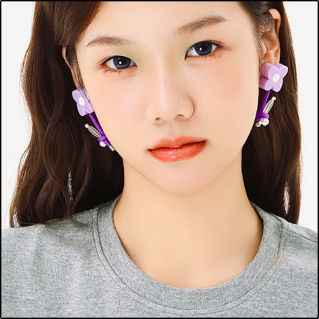 Violet Bloom Knot Earrings